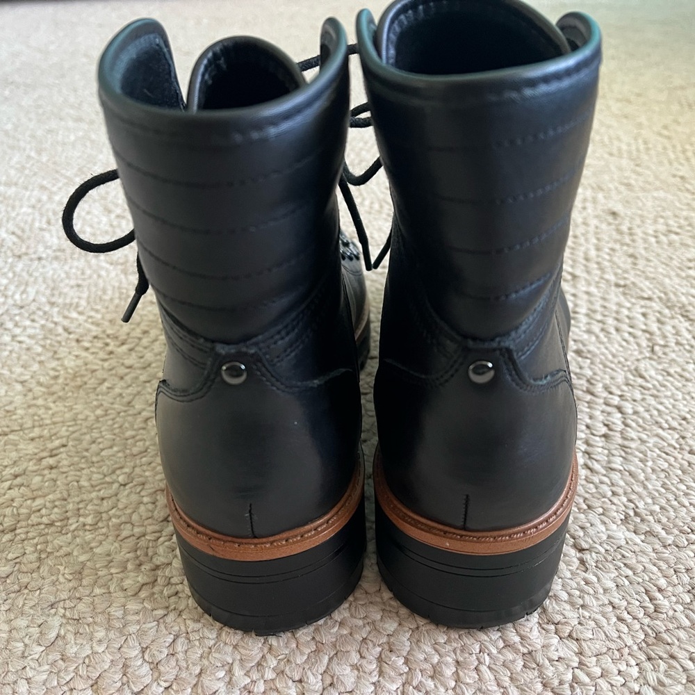 Marc Fisher Black Lace Up Boots - Picture 2 of 5